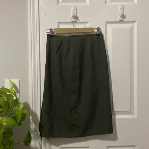 green midi skirt size 4